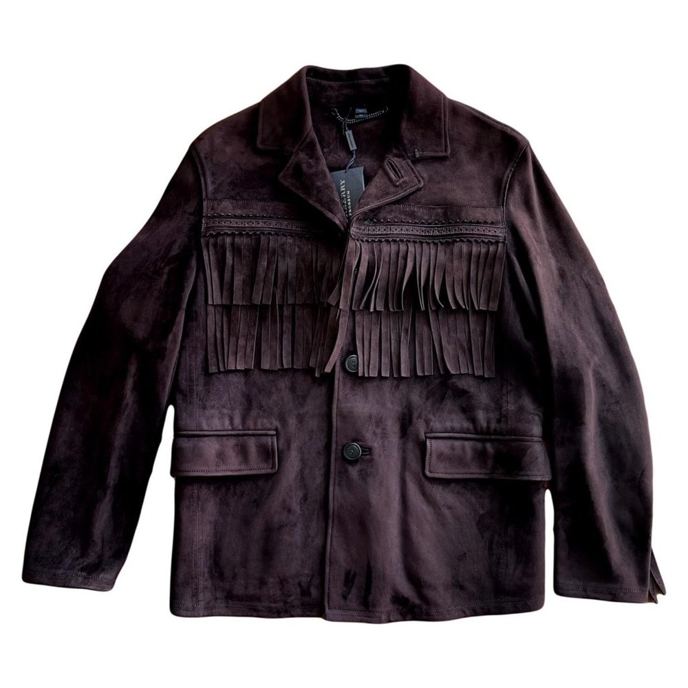 Burberry Prorsum Fall 2014 Brown Suede Jacket